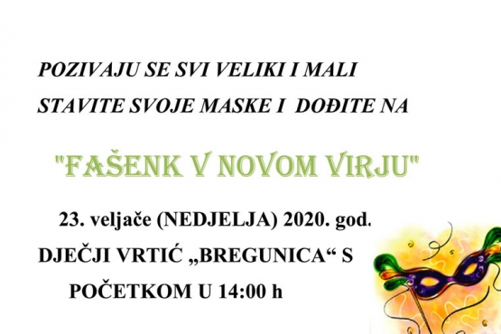 Poziv na "Fašenk v Novom Virju"