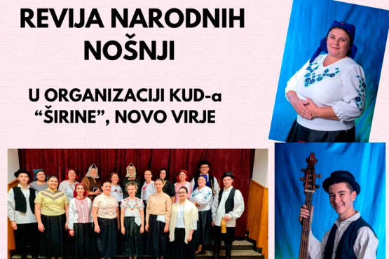 Pozivnica -revija narodnih nošnji u organizaciji KUD-a „Širine“