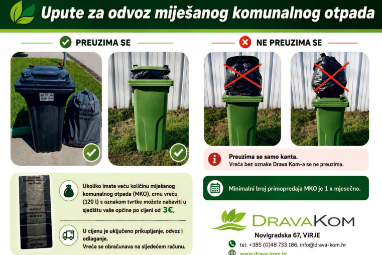 Raspored odvoza otpada od 1.7.2026. - 31.12.2026.
