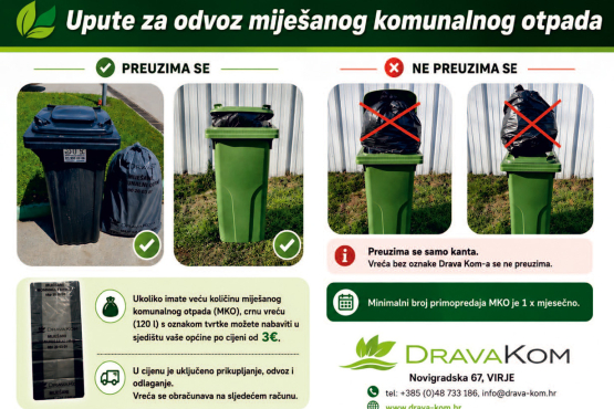 Raspored odvoza otpada od 1.7.2026. - 31.12.2026.